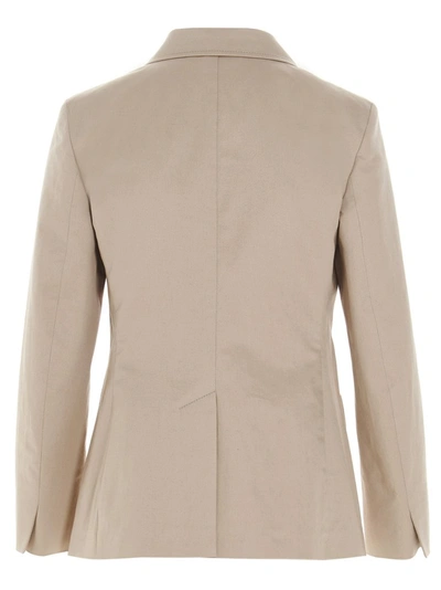 Shop Weekend Max Mara Single Breasted Blazer In Beige