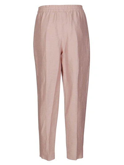 Shop Agnona High Waisted Tapered Pants In Pink