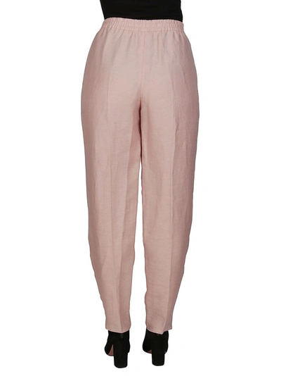 Shop Agnona High Waisted Tapered Pants In Pink