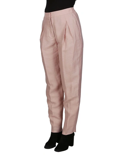 Shop Agnona High Waisted Tapered Pants In Pink