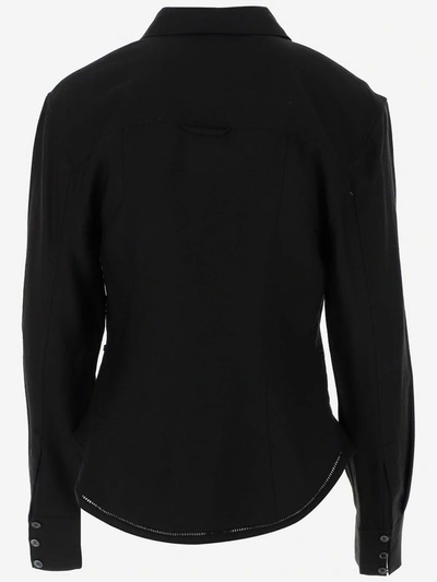 Shop Jacquemus La Chemise Nappe Cut Out Shirt In Black