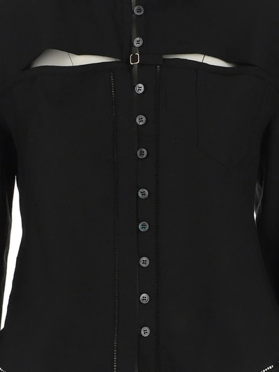 Shop Jacquemus La Chemise Nappe Cut Out Shirt In Black