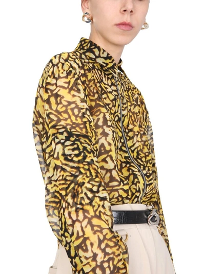 Shop Givenchy Animal Print Zipped Shirt In Multi