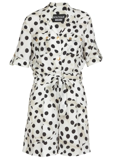 Shop Boutique Moschino Polka Dot Playsuit In Multi