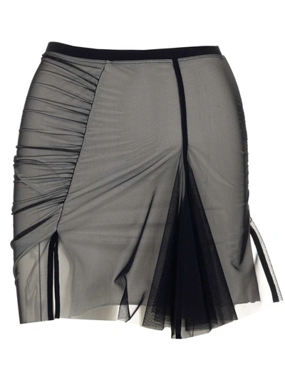 Shop Rick Owens Asymmetric Mini Skirt In Multi