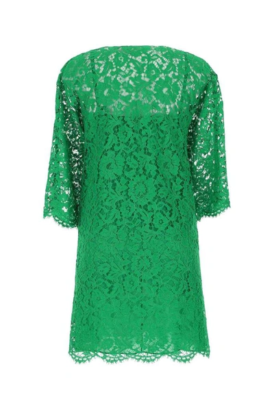 Shop Valentino Lace Kaftano Dress In Green