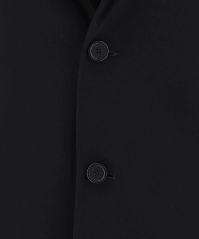 Shop Balenciaga Tailored Shirt Collar Blazer In Black