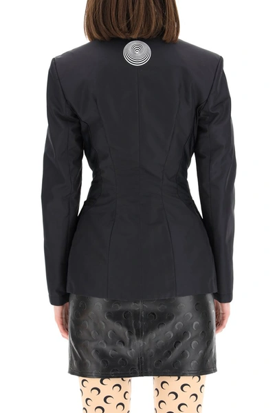 Shop Marine Serre Pocket Detail Jacket In Black