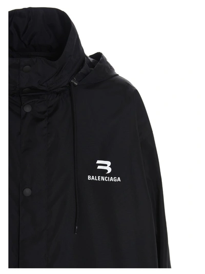 Shop Balenciaga Logo Printed Single In Black