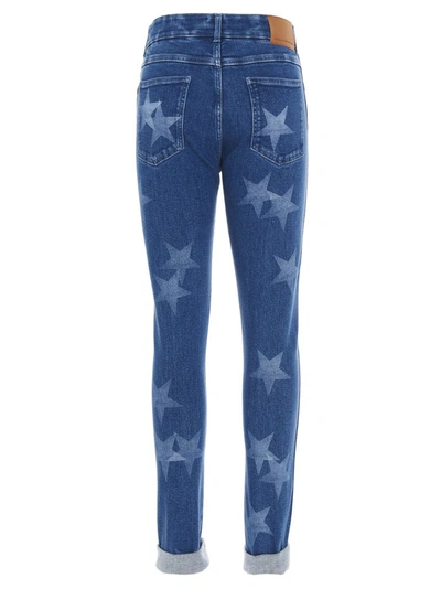 Shop Stella Mccartney Star Print Jeans In Blue