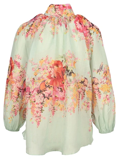 Shop Zimmermann Mae Billow Blouse In Multi