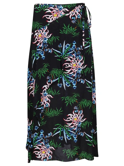 Shop Kenzo Printed Wrap Skirt In Multi