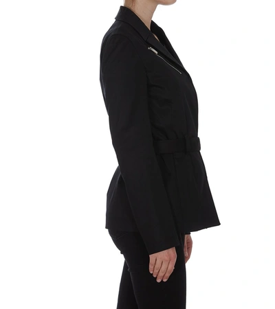 Shop Alyx 1017  9sm Zipped Detail Belted Jacket In Black