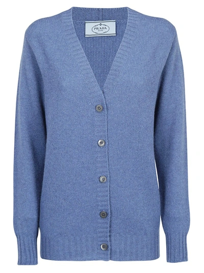 Shop Prada Button In Blue