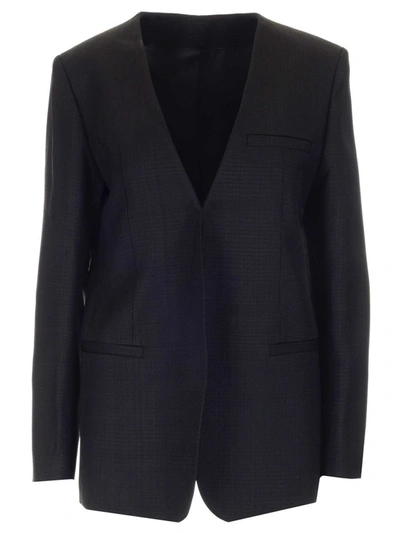 Shop Totême Collarless Blazer In Black