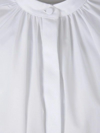 Shop Alexander Mcqueen Puff Sleeve Mini Dress In White