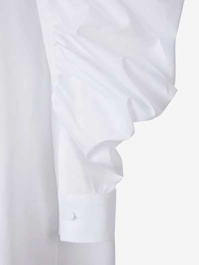 Shop Alexander Mcqueen Puff Sleeve Mini Dress In White
