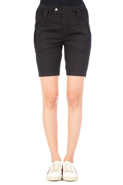 Shop Saint Laurent Pocket Bermuda Shorts In Black