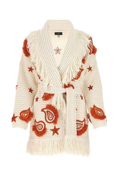 Shop Alanui Chihuahua Desert Bandana Cardigan In Beige