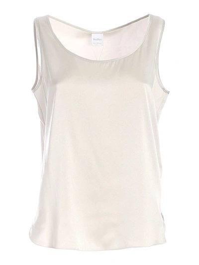 Shop Max Mara Round Neck Tank Top In White