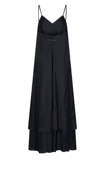 Shop Mm6 Maison Margiela Maxi Slip Dress In Black