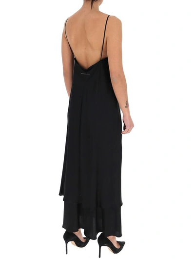 Shop Mm6 Maison Margiela Maxi Slip Dress In Black