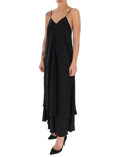 Shop Mm6 Maison Margiela Maxi Slip Dress In Black