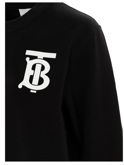 Shop Burberry Monogram Printed Sweatshirt In Black