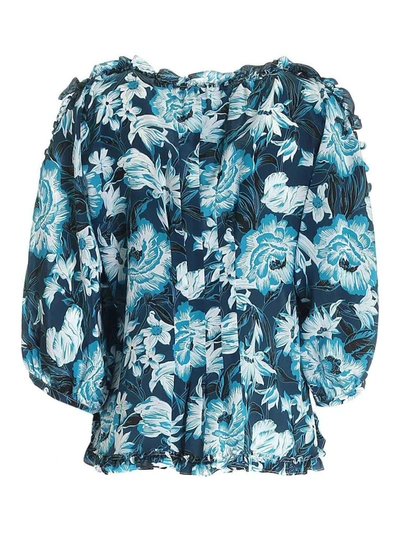 Shop Weekend Max Mara Floral Printed Blouse In Multi