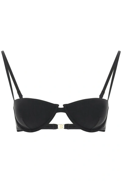 Shop Totême Strapped Bra Bikini Top In Black