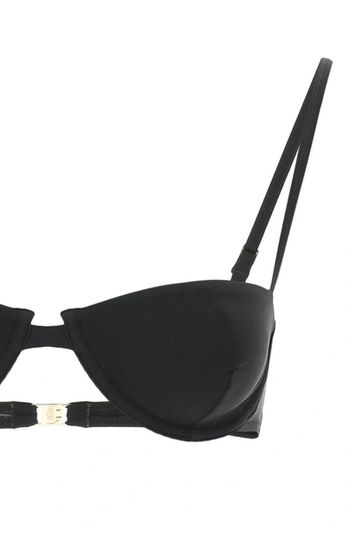 Shop Totême Strapped Bra Bikini Top In Black