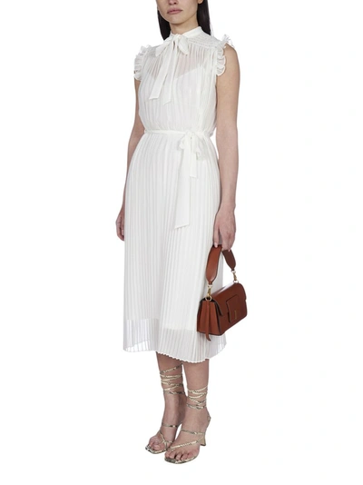 Shop Zimmermann Pleated Sleeveless Dress In White