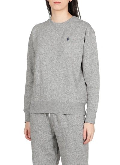 Shop Ralph Lauren Polo  Logo Embroidered Sweatshirt In Grey