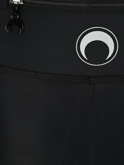 Shop Marine Serre Logo Printed Shorts In Black
