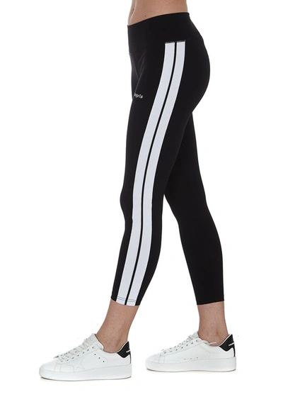 Shop Palm Angels Side Stripe Sports Leggings In Black