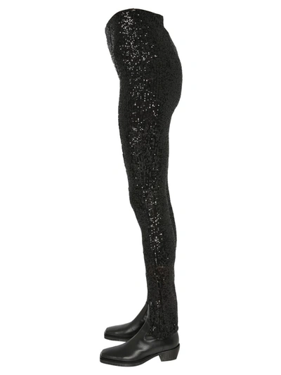 Shop Rotate Birger Christensen Rotate Alicia Sequinned Trousers In Black