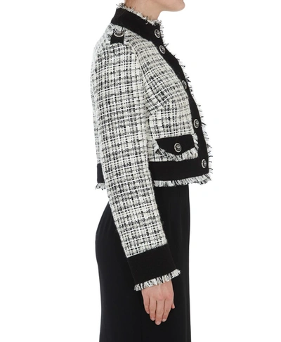 Shop Dolce & Gabbana Cropped Tweed Jacket In Multi