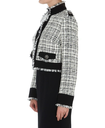 Shop Dolce & Gabbana Cropped Tweed Jacket In Multi