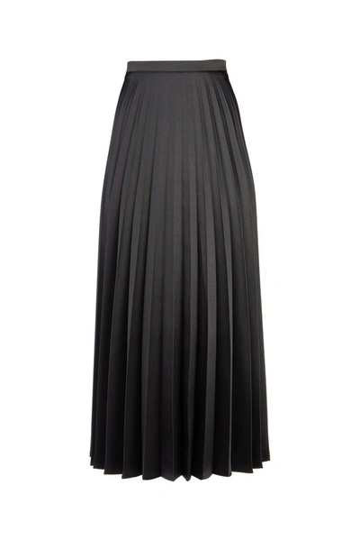 Shop L'autre Chose Pleated Maxi Skirt In Black