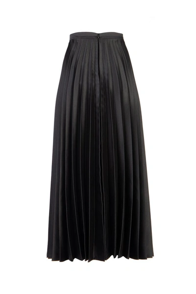 Shop L'autre Chose Pleated Maxi Skirt In Black