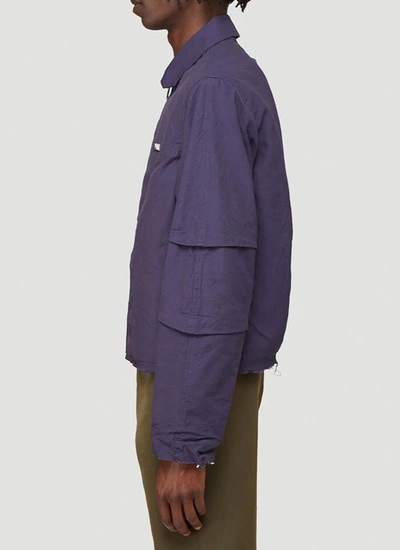 Shop Ader Error Zip Up Jacket In Purple