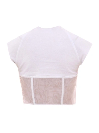 Shop Gcds 90s Corset Cropped T In White