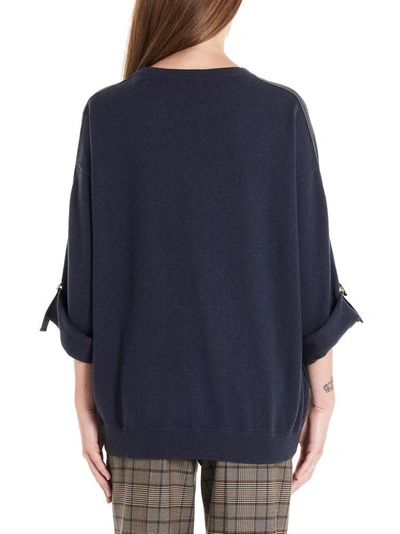 Shop Brunello Cucinelli Dolman Sleeve Pullover In Navy