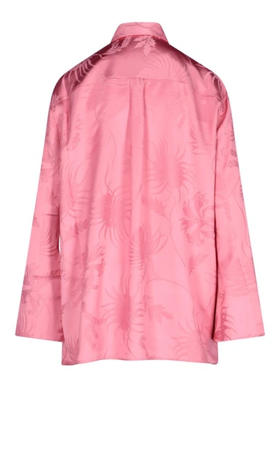 Shop Jw Anderson Relaxed Long Sleeve Shirt In Pink