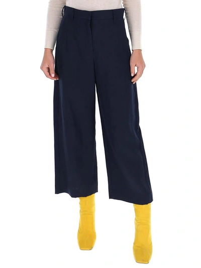 Shop Max Mara 's  Nava Cropped Trousers In Navy
