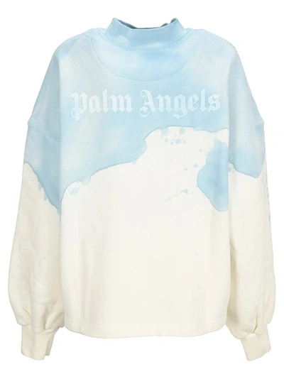 Shop Palm Angels Tie Dye Round Neck Sweatshirt In Multi