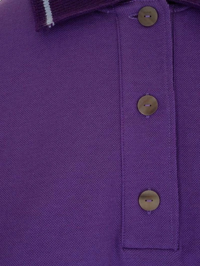 Shop Loewe Oversize Anagram Polo Shirt In Purple