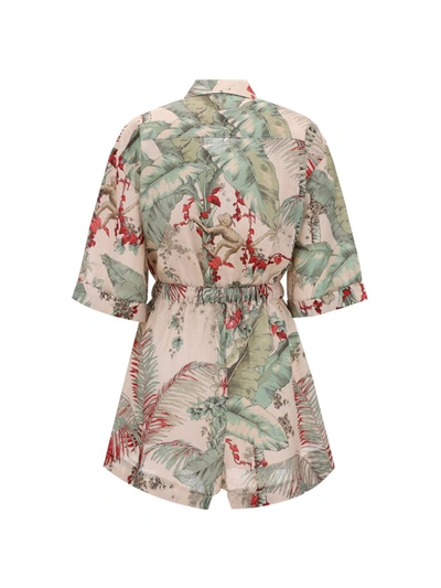 Shop Zimmermann Utility Drawstring Playsuit In Multi