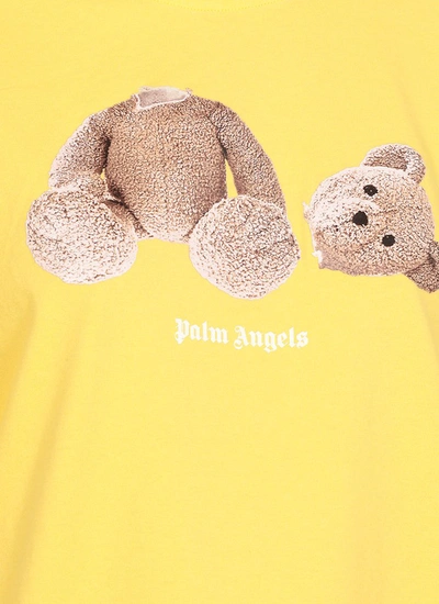 Shop Palm Angels Ice Bear Print Oversized T In Yellow