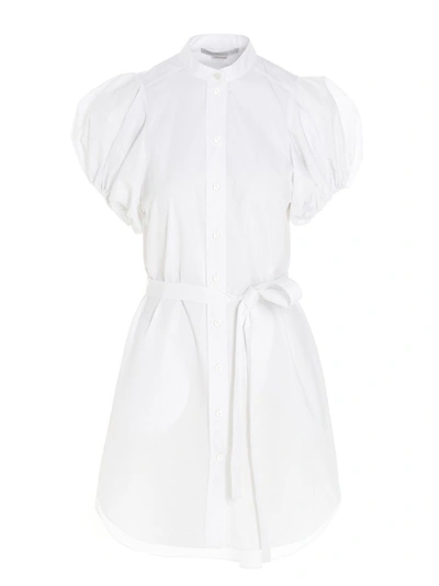 Shop Stella Mccartney Tied Waist Shirt Dress In White